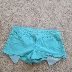 Stylish Teal Women Shorts